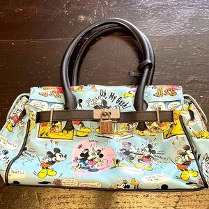 Disney Minnie & Mickey
Mouse Lock & Key Satchel
Purse Handbag Cartoon
Comic Blue